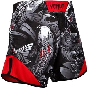 Men’s Black & Red Koi Light Weight MMA Fight Shorts 38 XXL NEW
